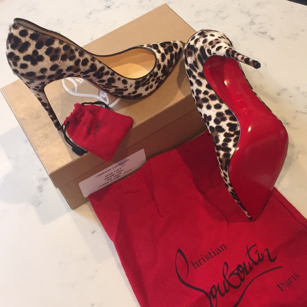 Louboutin Pigalle Follies in Calfhair Léopard